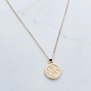 16k Gold Plated Medallion Necklace